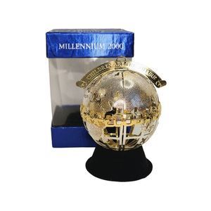 Vtg 2000 Christmas Ornament figure Wallace Silversmiths‎ Golden Millennium w Box